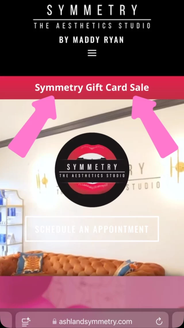 Happy Pink Weekend! Buy a $100 gift card, get a $100 gift card sale starts today and is officially live online and in person at Symmety! Limit to one per client 
11/22-11/24
Call at (606)547-2231
Buy online at www.ashlandsymmetry.com 
Come see us and get some pink hot chocolate at 2154 Carter Avenue, Ashland, Ky